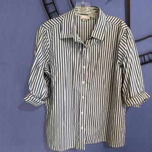 Blue and White Striped Button Down